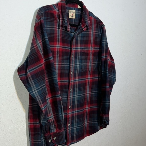 Red Head Men’s Plaid Long Sleeve Button Down Shirt Size XL - Picture 3 of 13